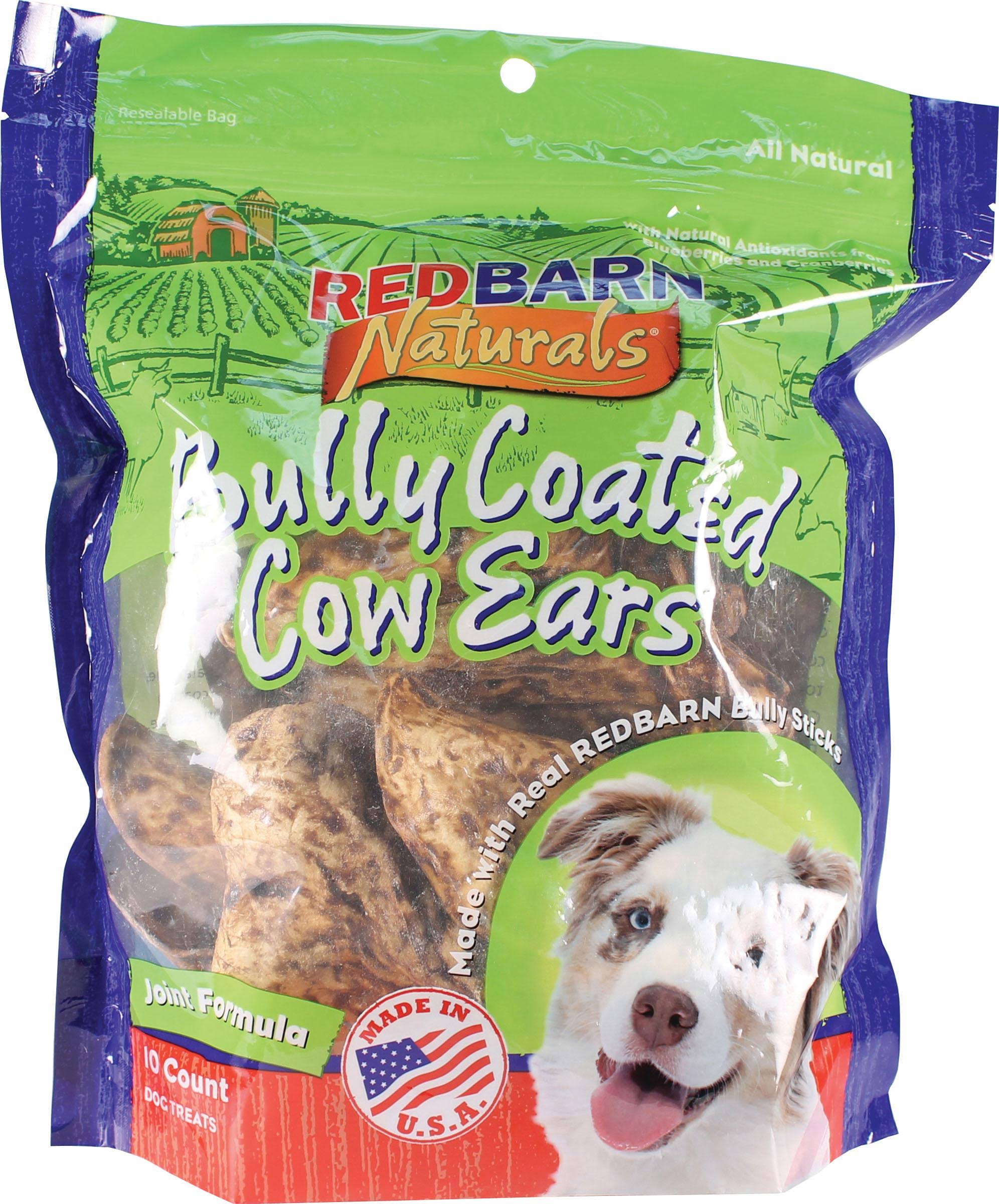 Redbarn Naturals Bully Coated Cow Ears Dog Food - 10ct