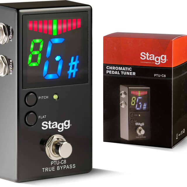 Stagg Ptu-c8 Auto Chromatic Pedal Tuner - For Guitar, Bass