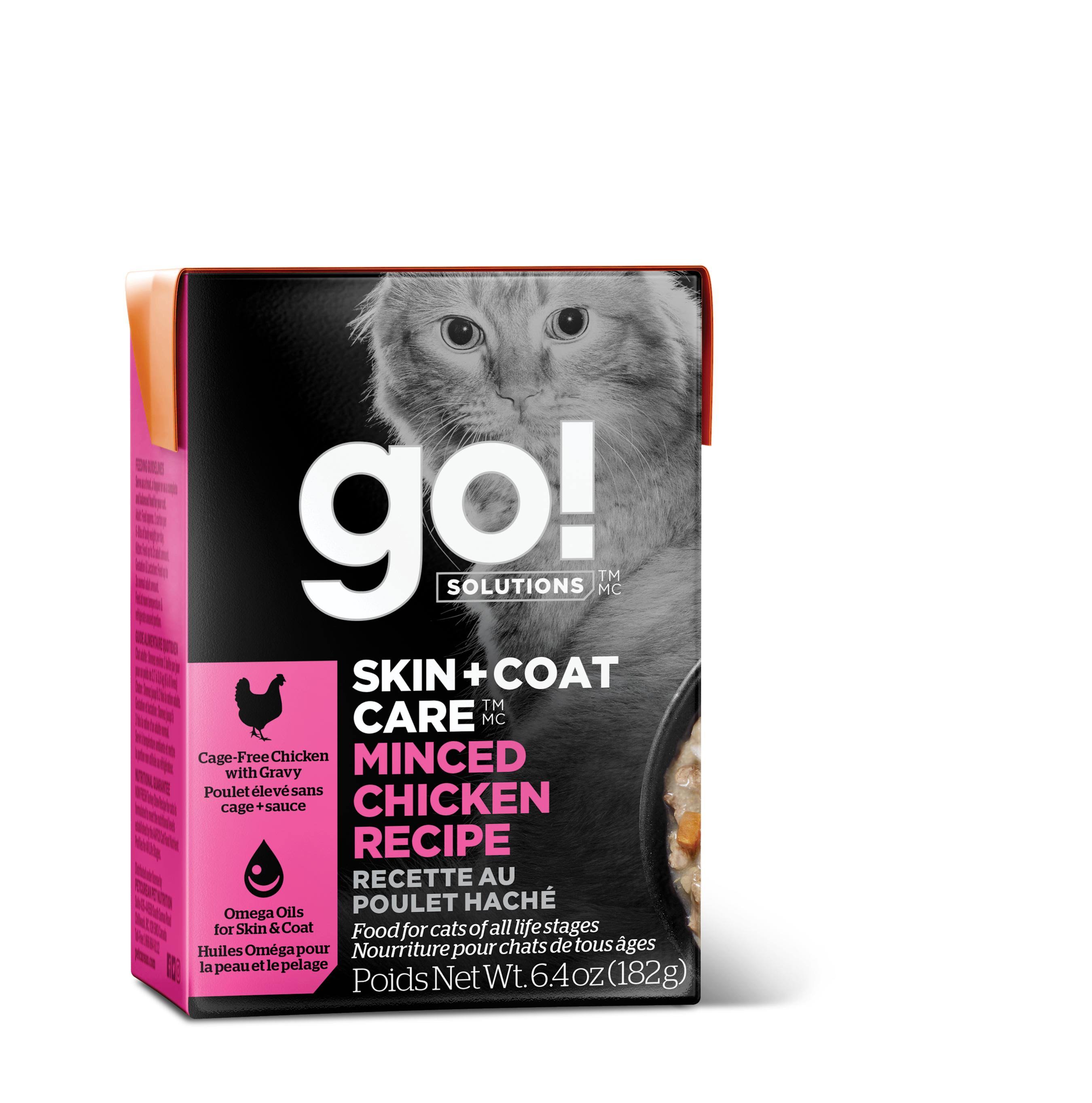 Go! Solutions Skin & Coat Care Minced Chicken Wet Cat Food, 6.4-oz