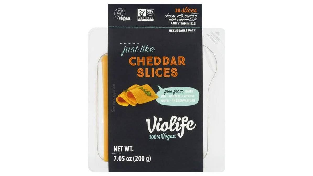 Violife: Just Like Cheddar Slices Cheese, 7.05 Oz
