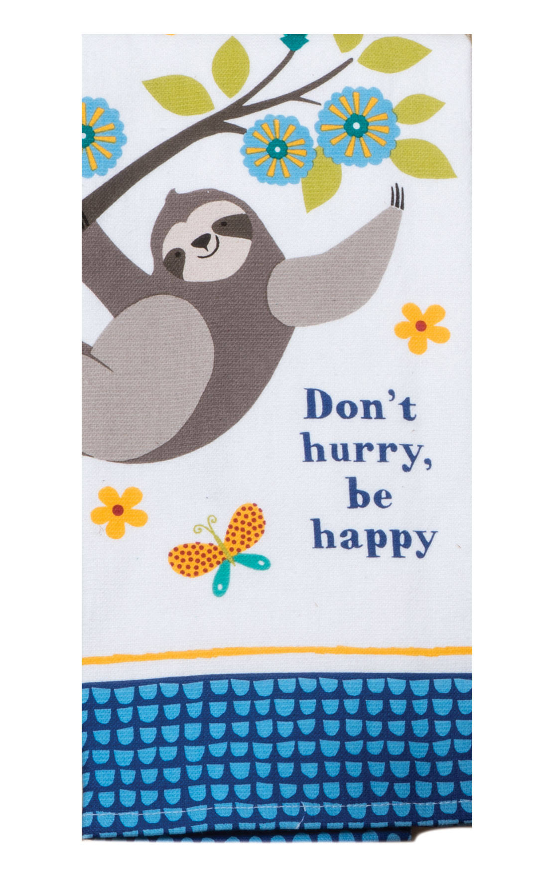 Kay Dee Designs White & Blue Slow Sloth in Tree Terry Dish Towel - Set of Two One-Size