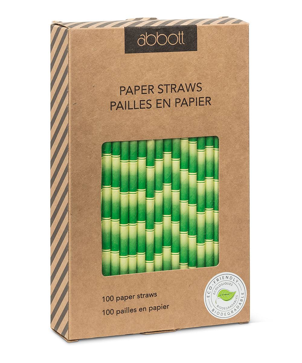 Abbott Bamboo Print Straws - 100pk