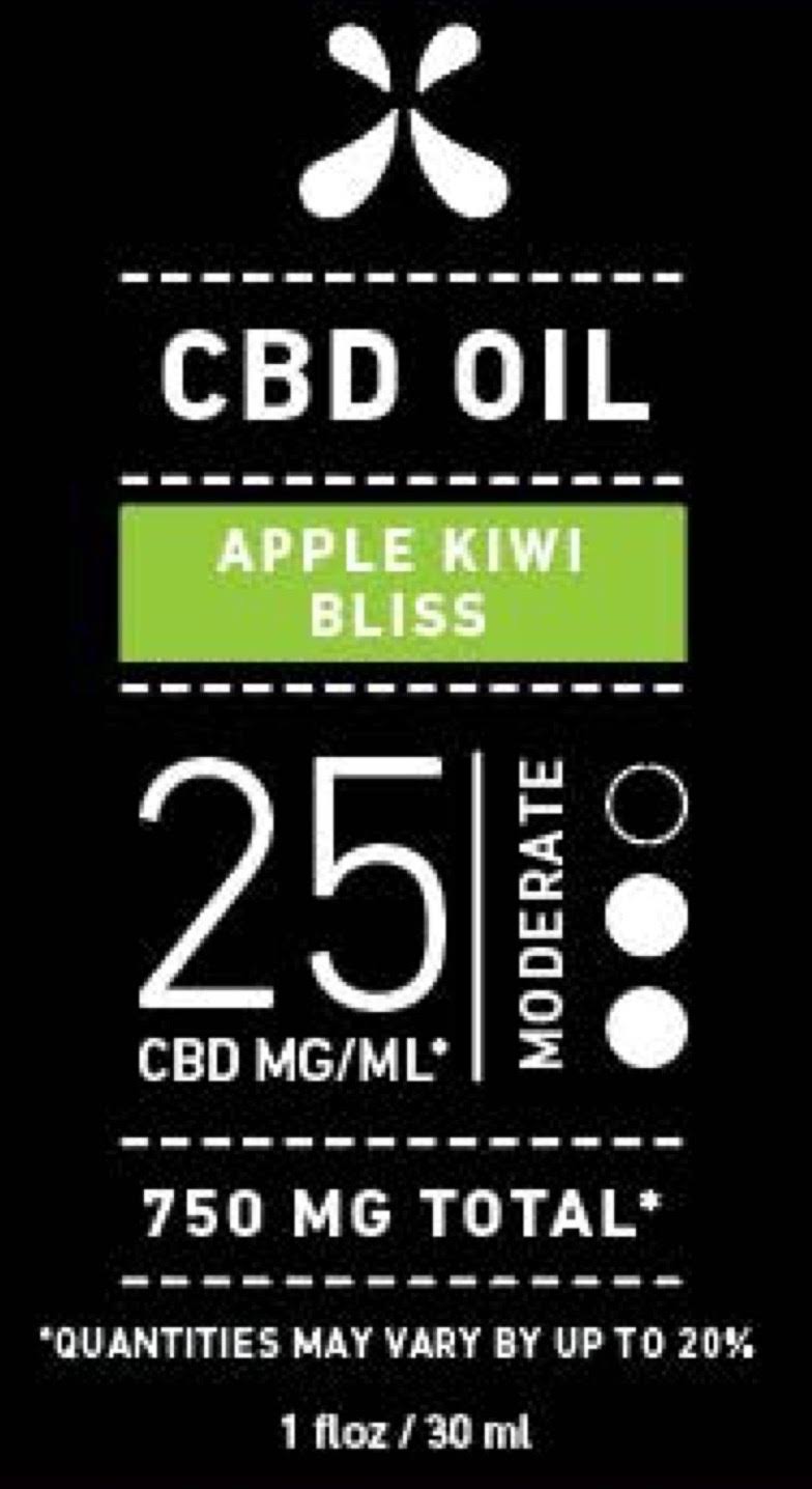 Green Roads Apple Kiwi Bliss Broad Spectrum Oil - 750mg