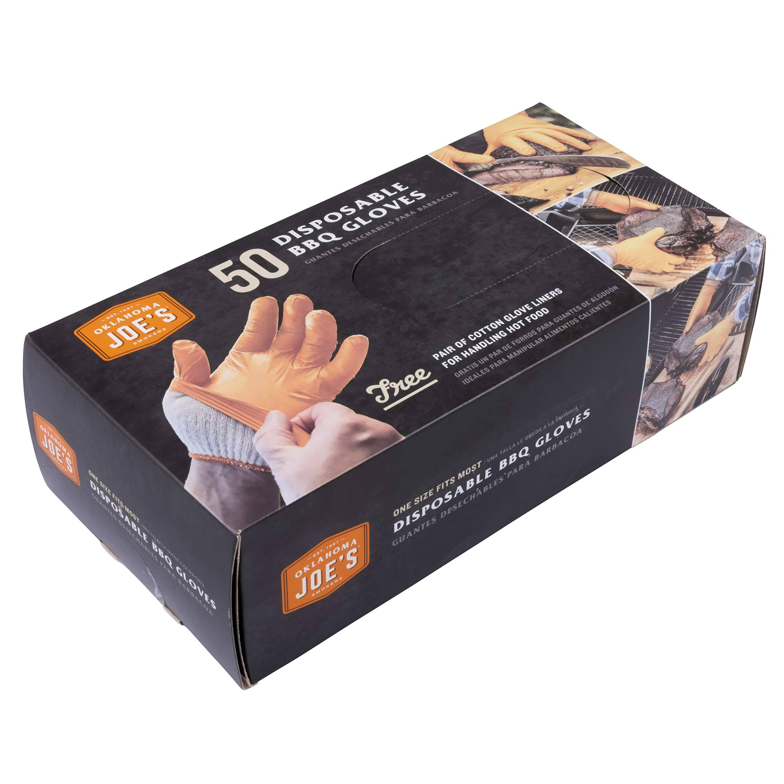 Oklahoma Joe's Disposable Barbeque Gloves - Orange, 50ct