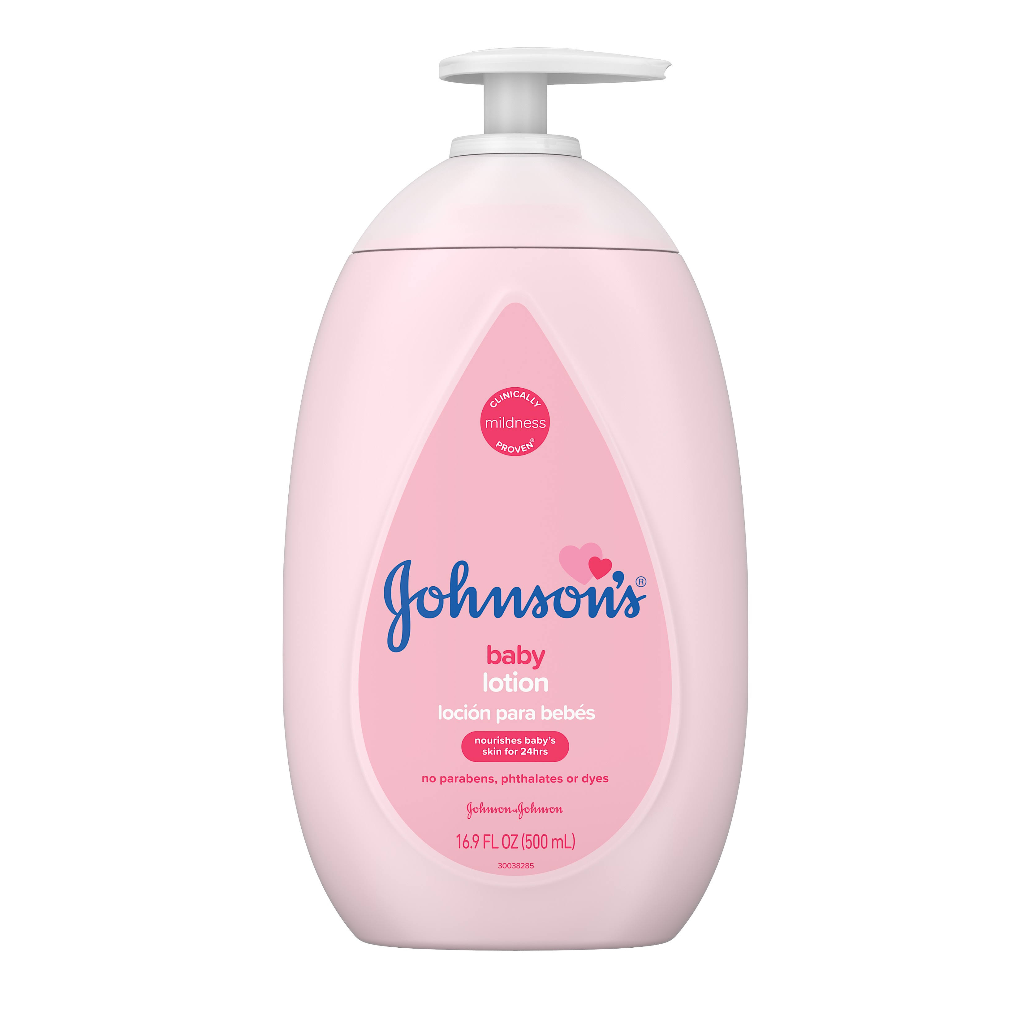 Johnson's Moisturizing Pink Baby Lotion With Coconut Oil, Hypoallergenic, 16.9 Fl Oz