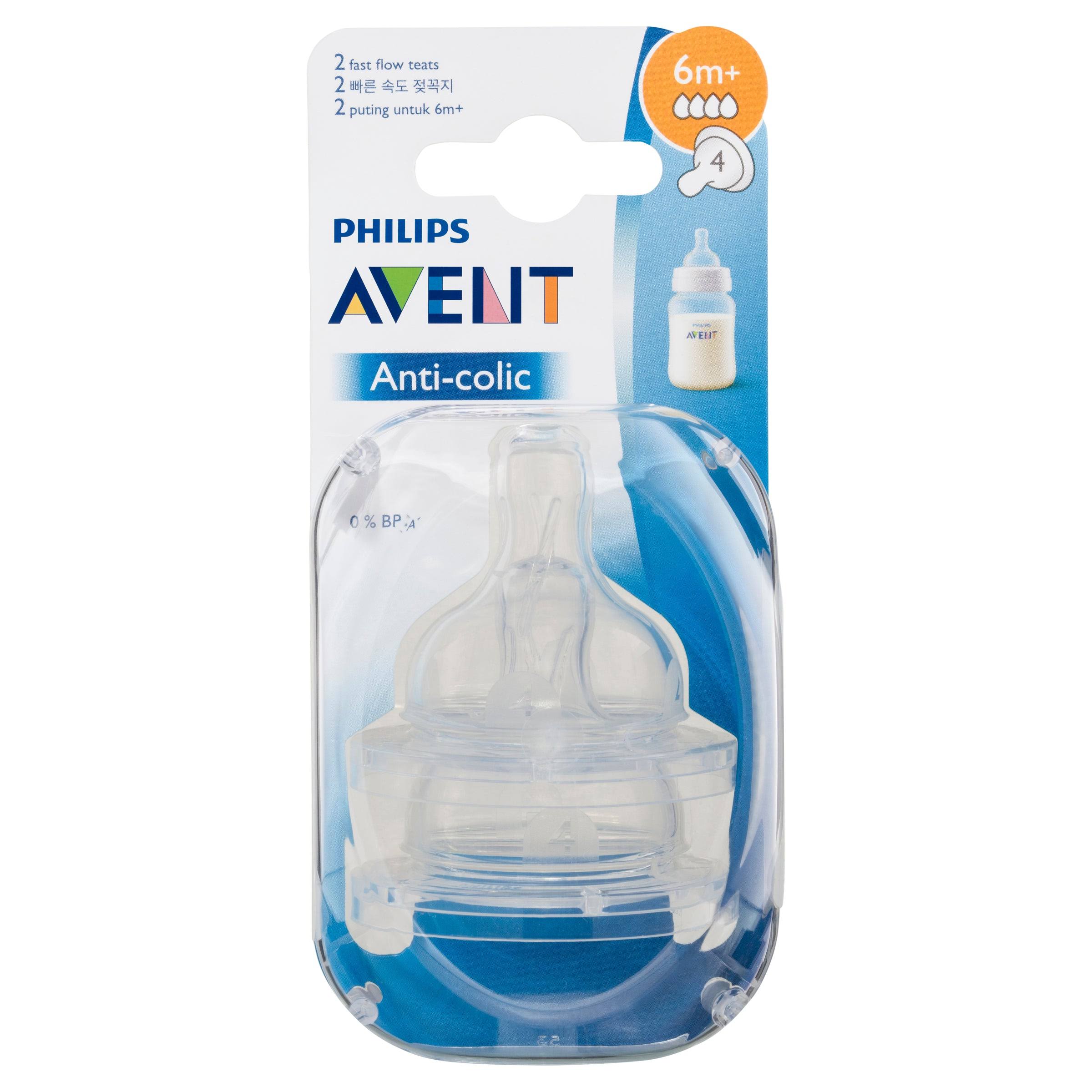 Philips Avent Classic Silicone Teat - 2 Fast Flow Teats