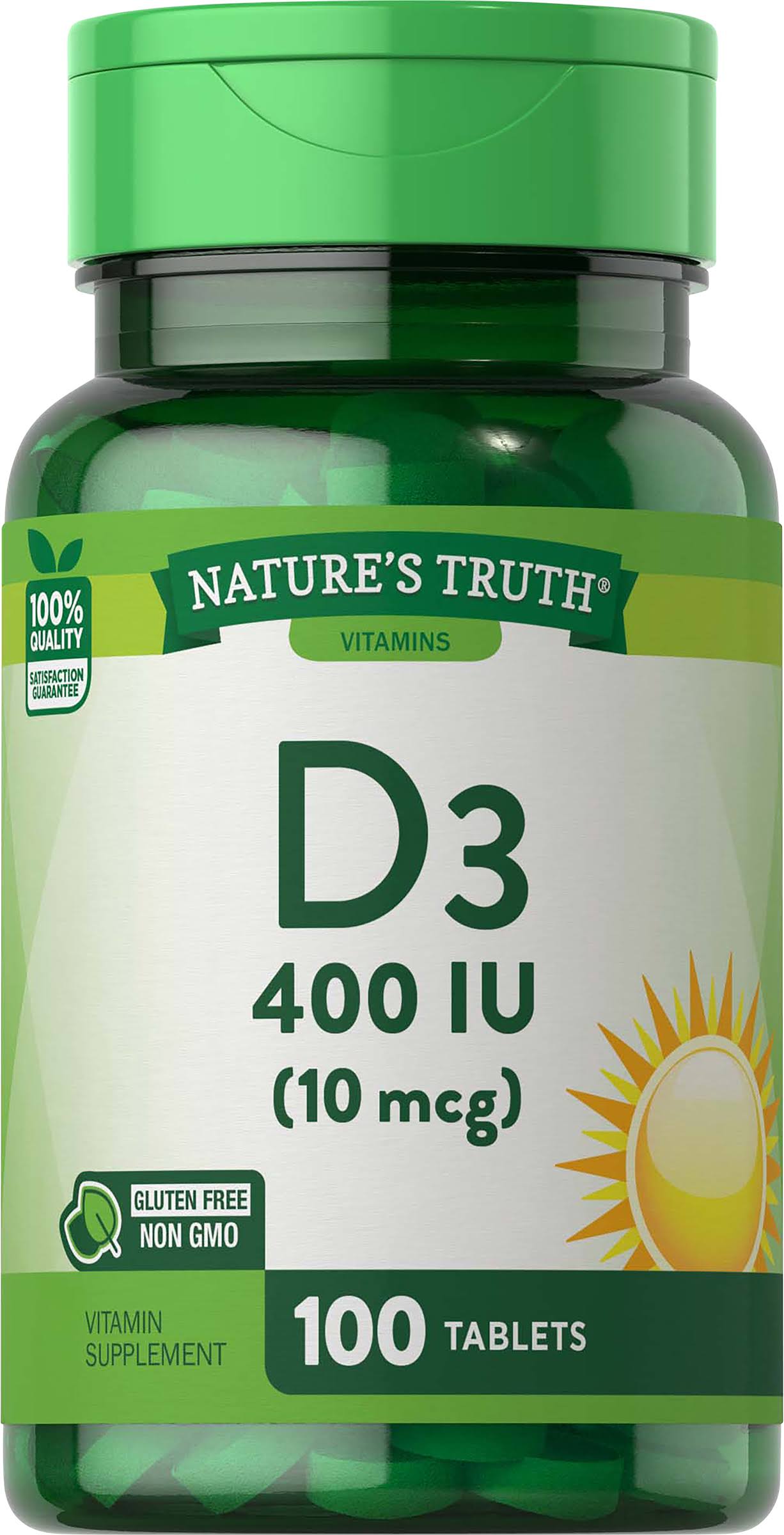 Nature's Truth Vitamin D3 400 IU Dietary Supplement - 100ct