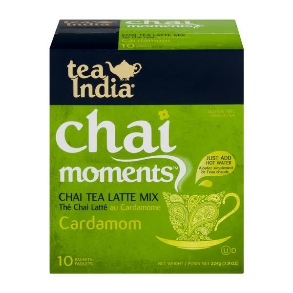 Tea India Chai Moments Cardamom Tea Latte Mix - 10 packets, 7.9 oz box