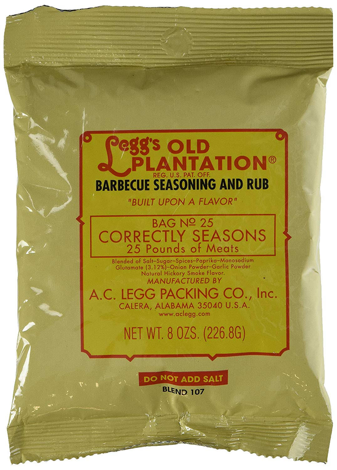 A.C. Legg Barbecue Seasoning And Rub - 8oz