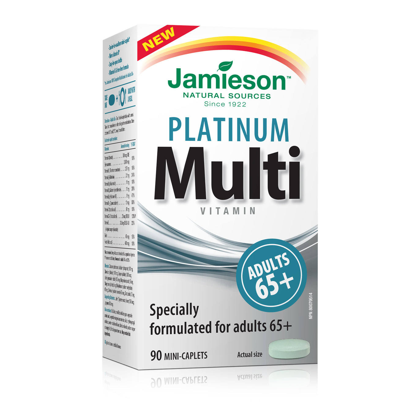 Jamieson Platinum Multivitamin Adults 65+ 90 Caplets