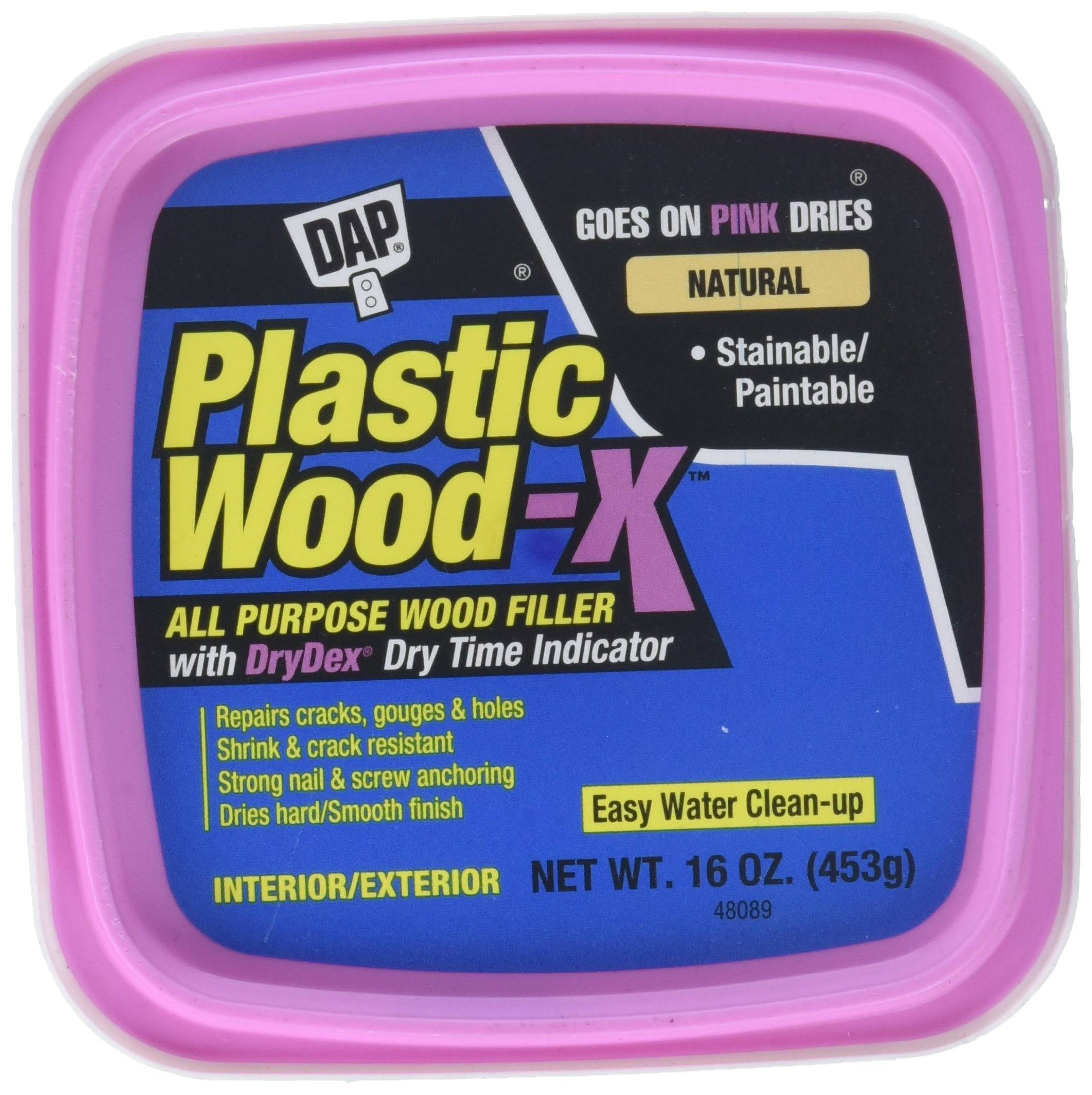 Dap 00542 Plastic Wood-x Stainable Wood Filler - Natural, 16oz