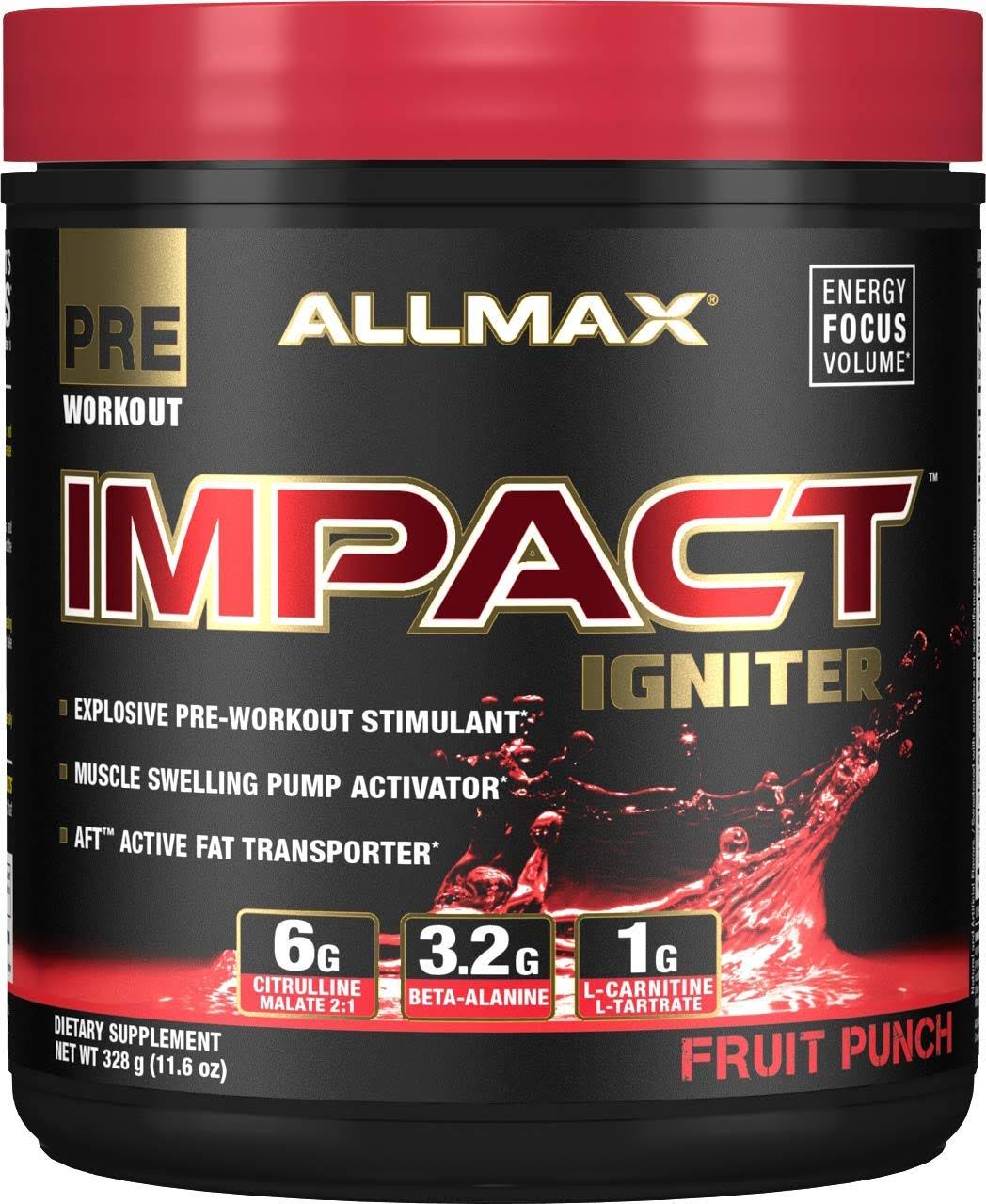 Allmax Nutrition Impact Igniter - Fruit Punch, 328g