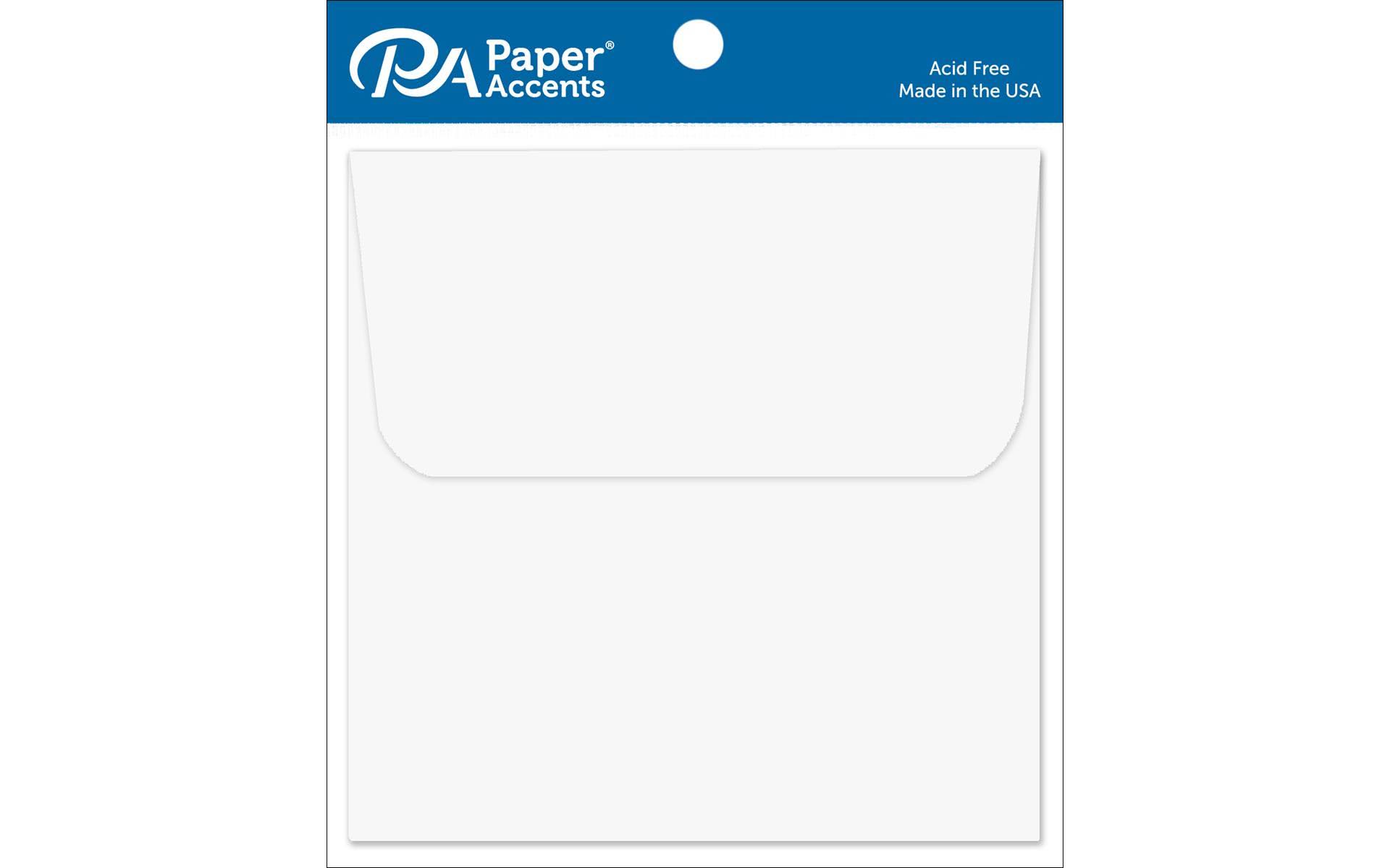 Envelope 6.5x6.5 12pc White Paper Accents