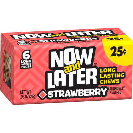Now and Later Changemakers Candy Bar - Strawberry Flavored, 6pc