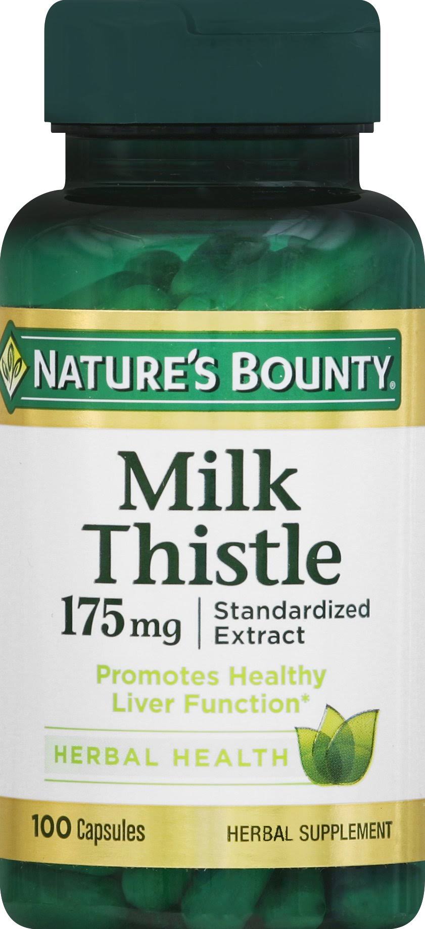 Nature's Bounty Milk Thistle Capsules - 100 Capsules, 175mg