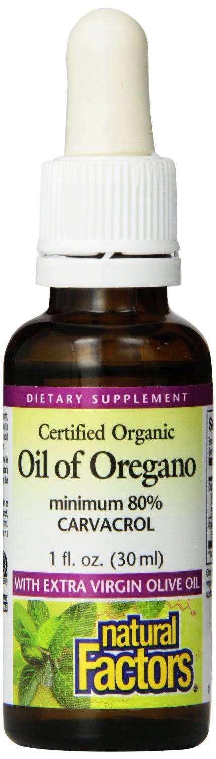 Natural Factors Organic Oregano Oil - 1 fl oz dropper
