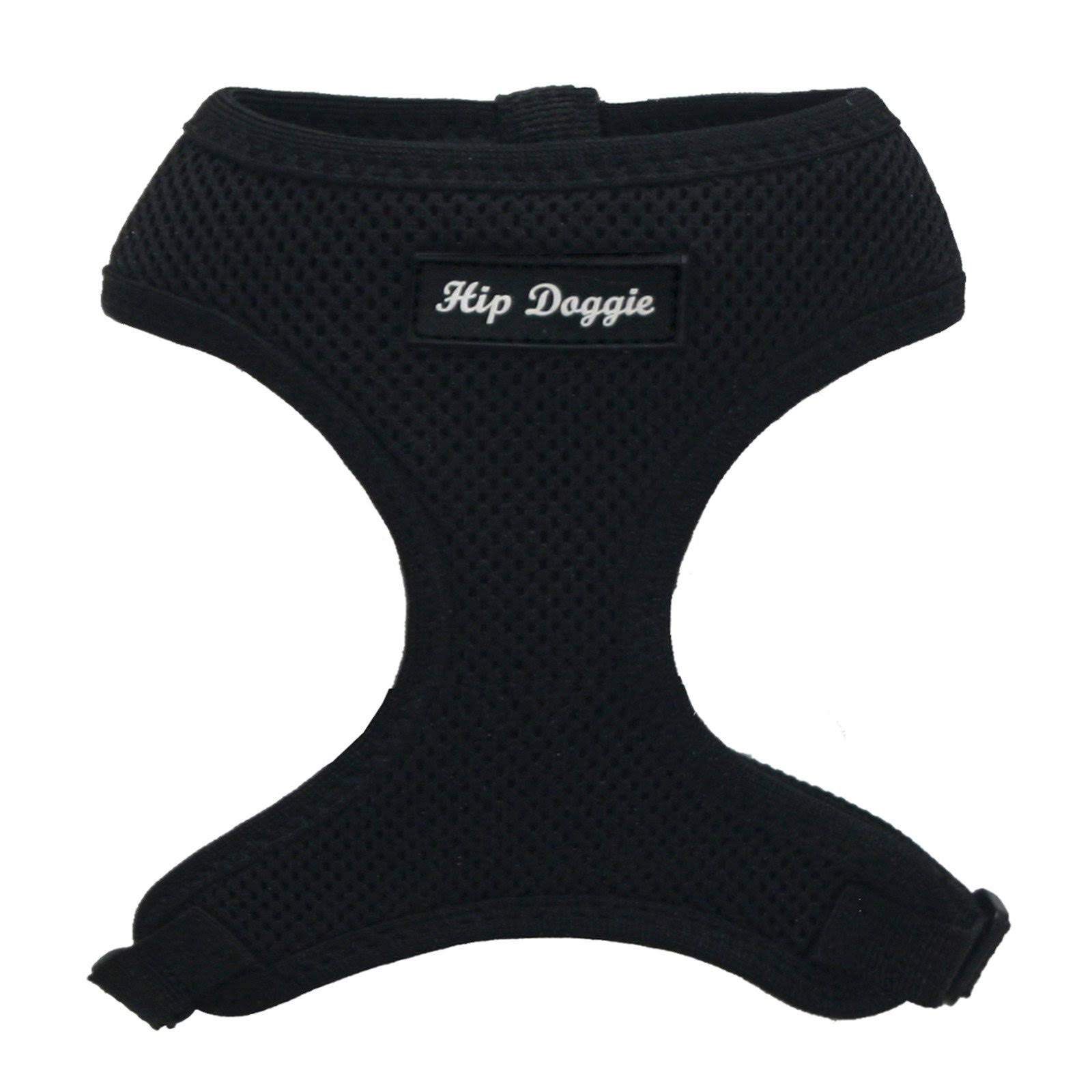 Hip Doggie Ultra Comfort Mesh Dog Harness Vest - Black, X-Small
