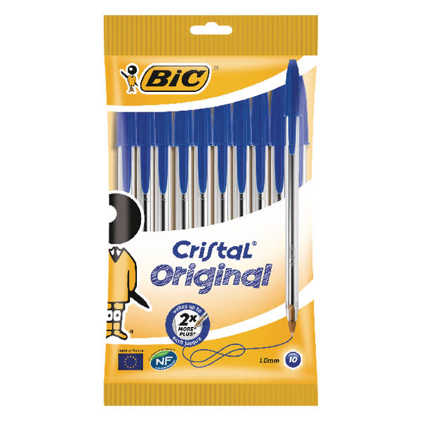 BIC Cristal Pens - Blue, 10pk
