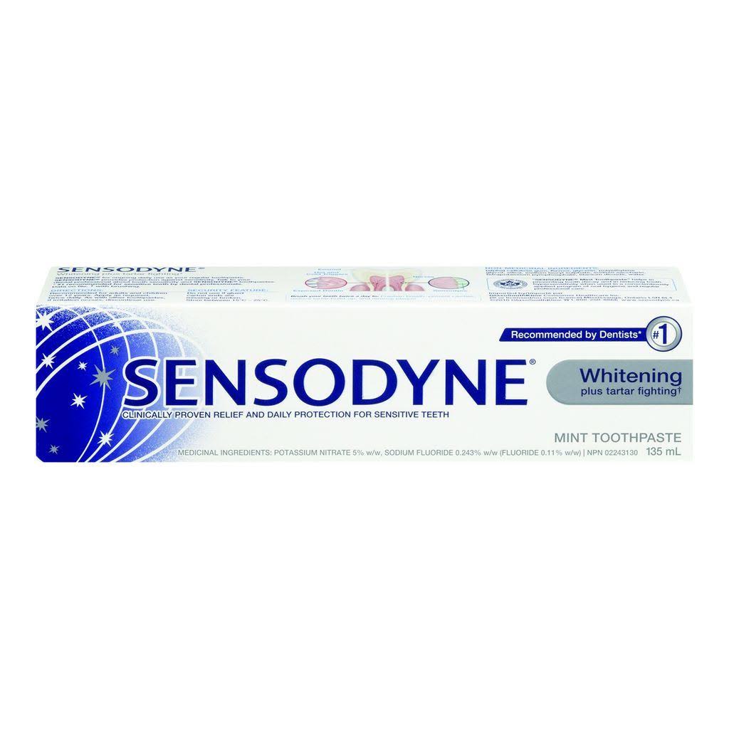 Sensodyne Whitening Plus Tartar Fighting Toothpaste - Mint, 135ml