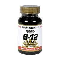 Vitamin B-12 Tabs 500 Mcg Wmill Size: 60 Windmill