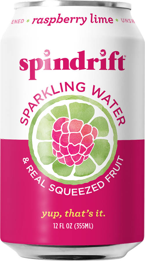 Spindrift Sparkling Water, Raspberry & Lime, 12 Fl Oz