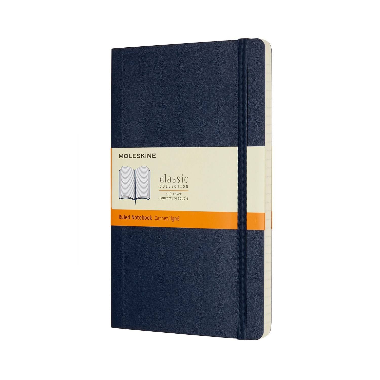Moleskine Softcover Ruled Large Notebook - Sapphire Blue
