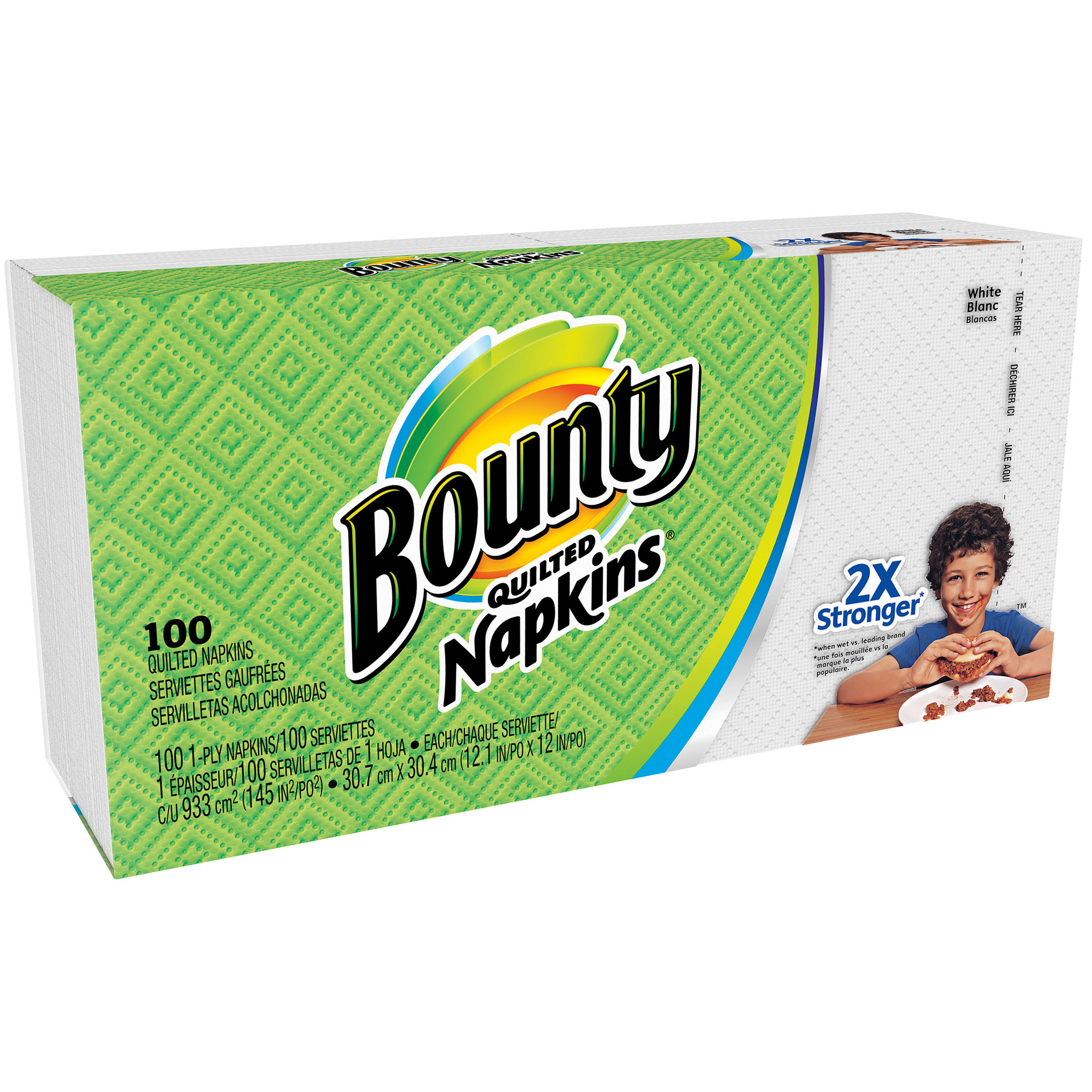 Bounty Quilted Napkins - 1 ply, 100pk, White