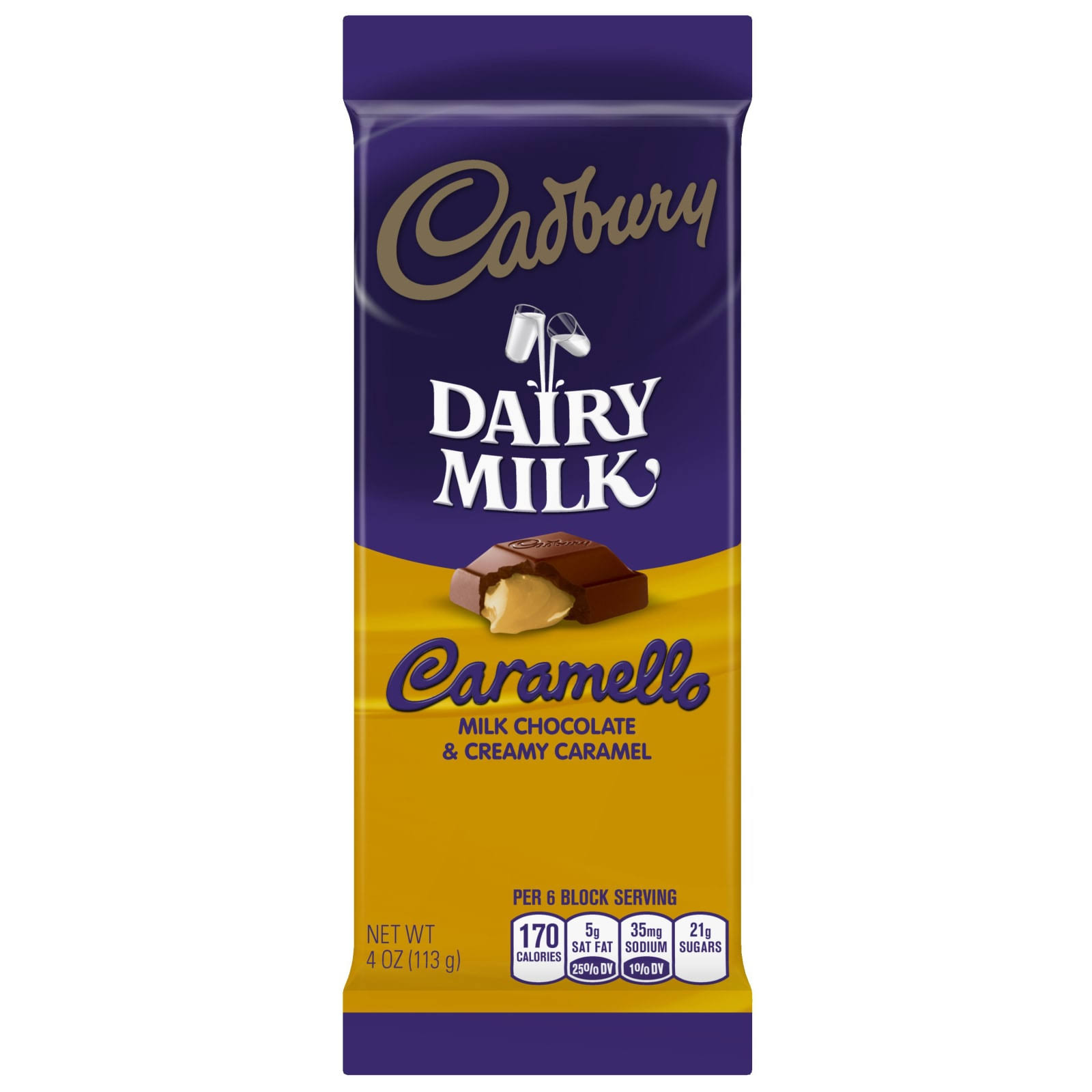 Cadbury Dairy Milk Chocolate - Caramello, 4oz