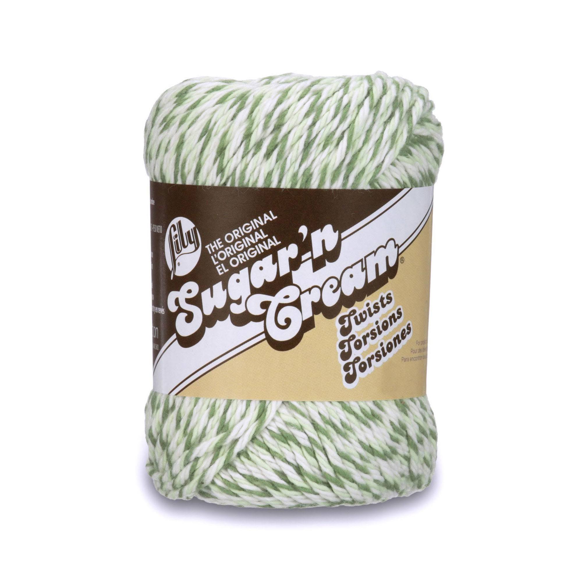 Lily Sugar 'N Cream Twists Yarn - 2oz, Green Twists