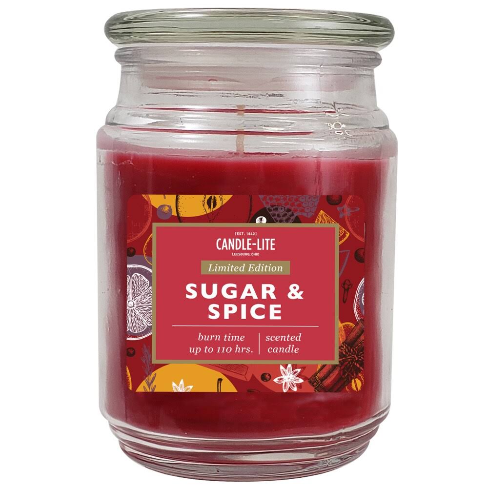 Candle-lite 18 oz Sugar and Spice Jar Candle
