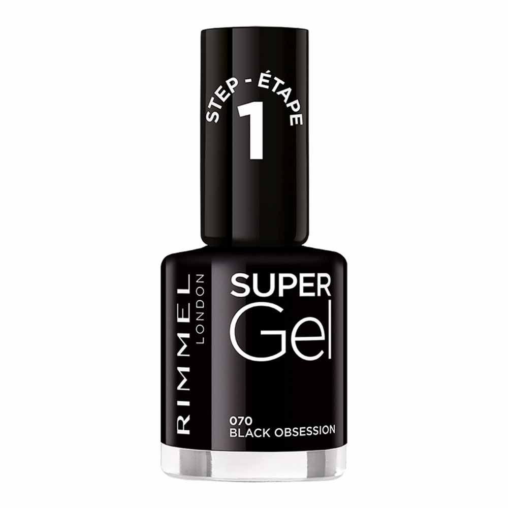 Rimmel Super Gel Nail Polish - Black, 12ml