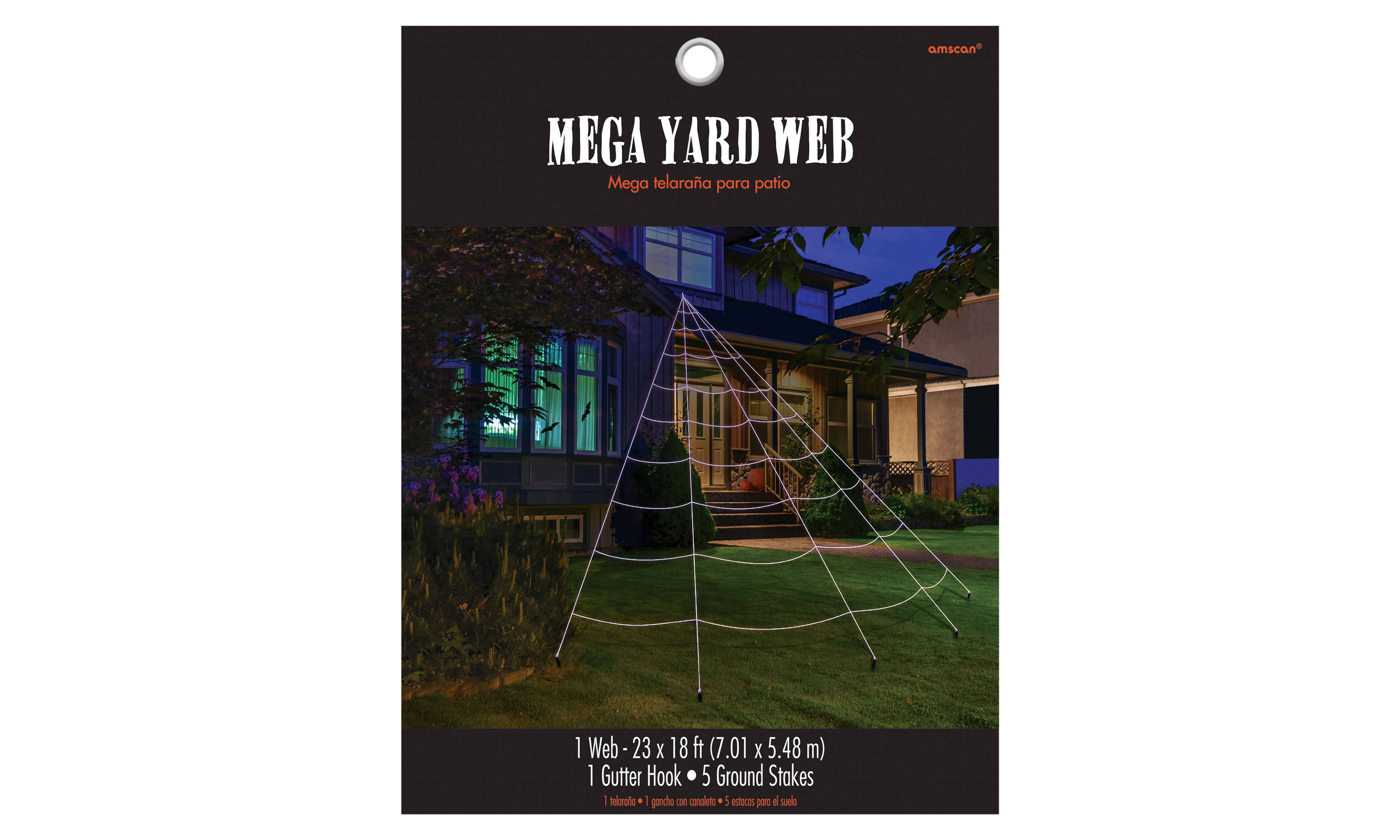 Mega Yard Spider Web Halloween Decor - 23'x18'
