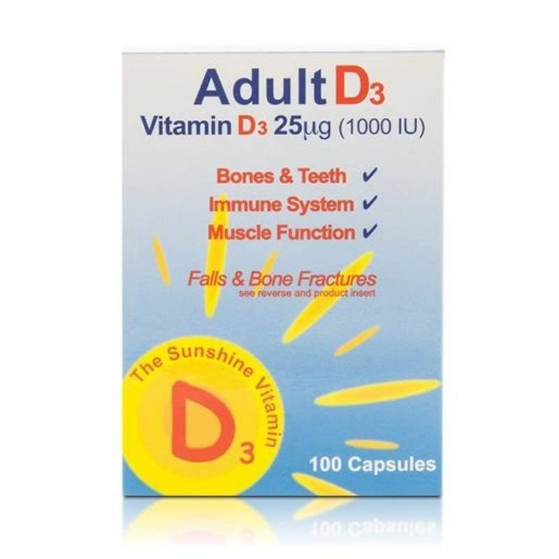 Adult D3 Vitamin D3 25μg - 100pk