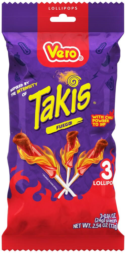 Vero Takis Fuego Chamoy & Chili Lollipop