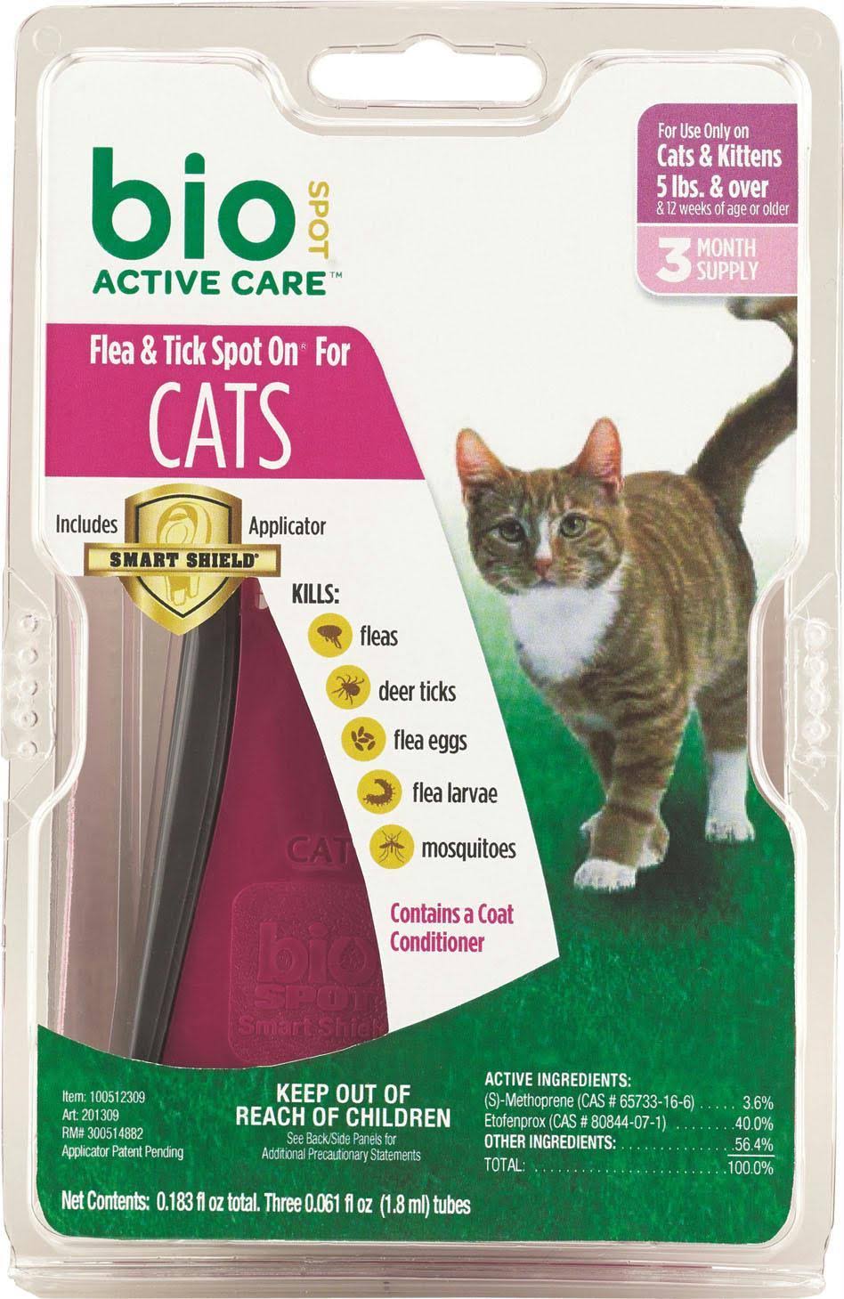 BioSpot Active Care Flea & Tick Spot On for Cats