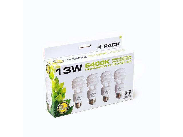 SunBlaster SL0900151 13 Watt Indoor Plant Grow Light Set with 4 CFL Lightbulbs