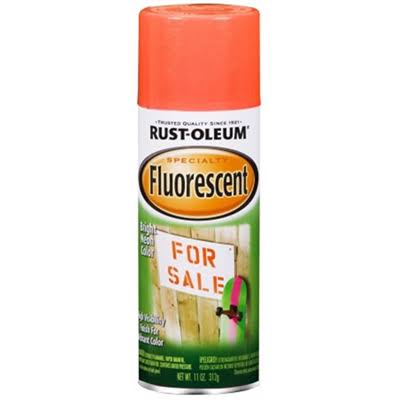 Rust-Oleum Specialty Fluorescent Spray Paint - 11oz, Red Orange
