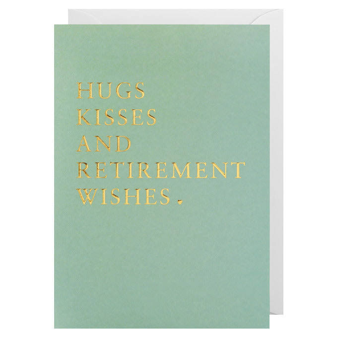 Hugs Kisses and Retirement Wishes | Greeting Note Cards