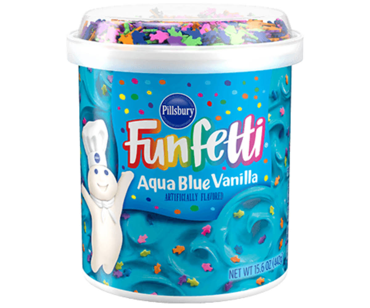 Pillsbury Funfetti Aqua Blue Vanilla Frosting | By StockUpMarket