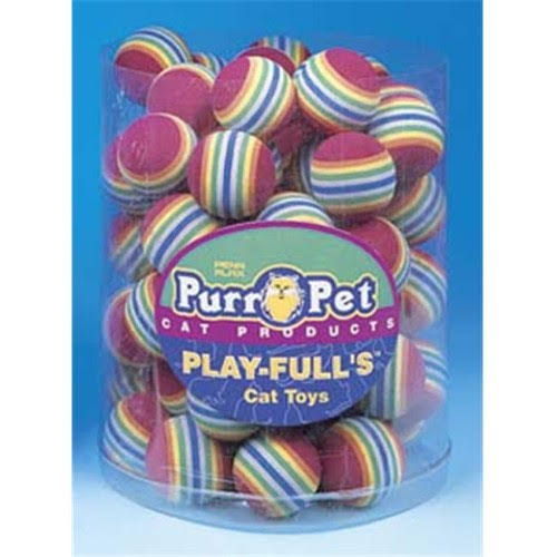 Penn-Plax Cat90 Rainbow Foam Balls