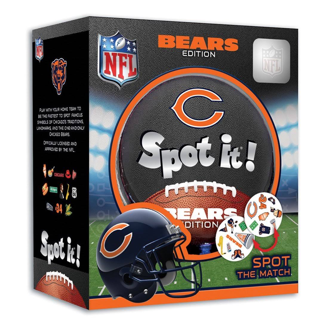 Masterpieces Game Day - NFL Chicago Bears Spot It Game For Kids, Adults, and Family