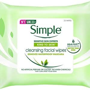 Simple Cleansing Facial Wipes - 25ct