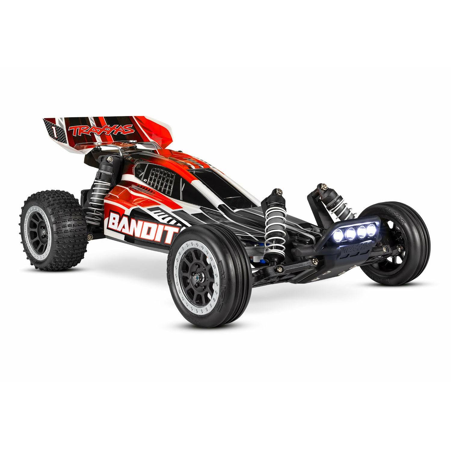 Traxxas Bandit 1/10 RTR with LED Light Kit Red
