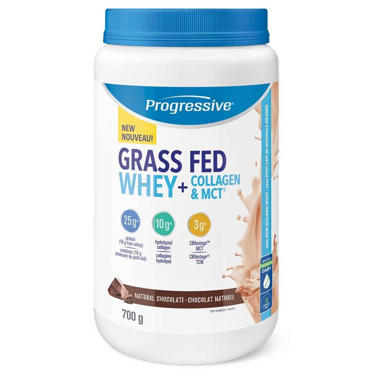 Progressive Grass Fed Whey + Collagen & MCT, Chocolate - 700g