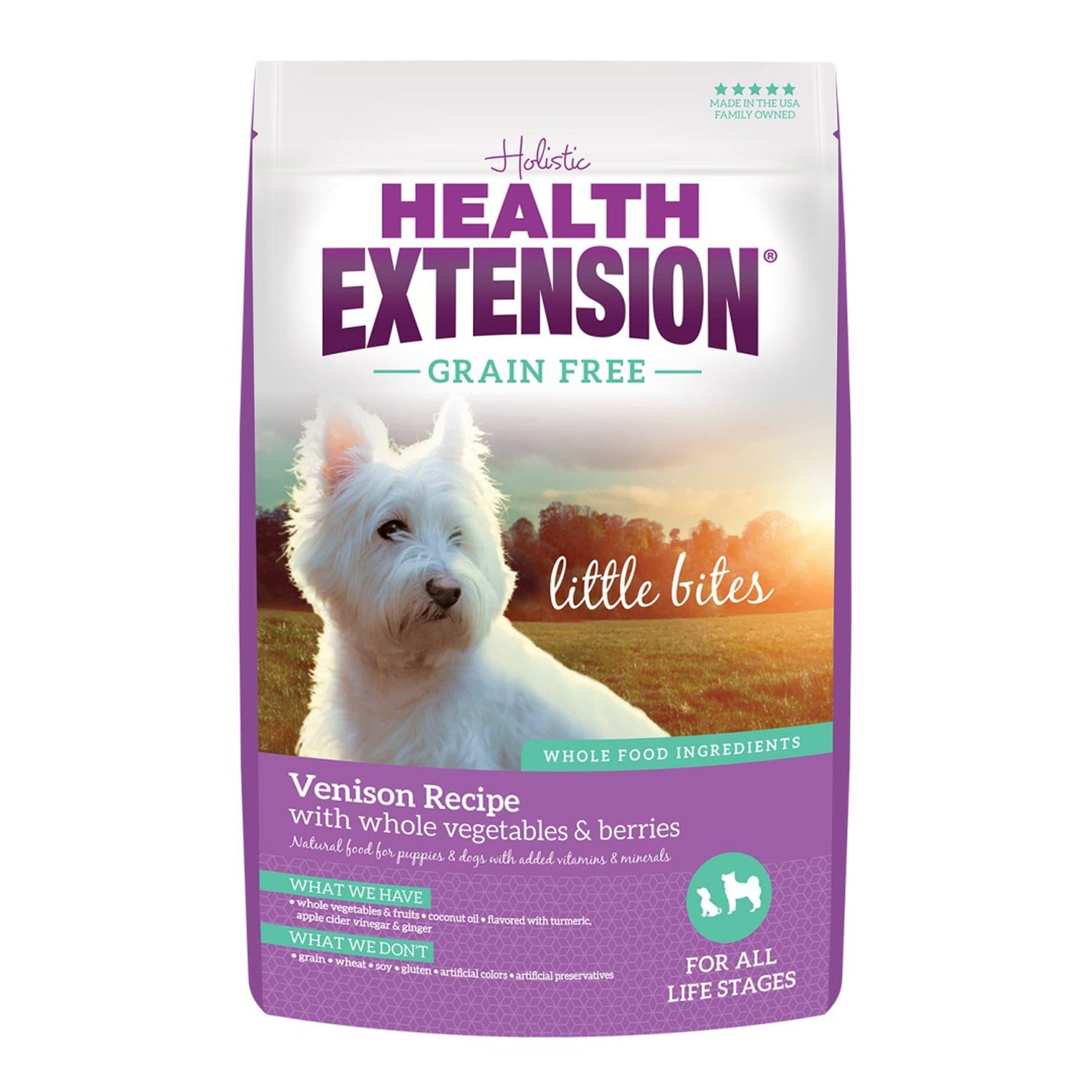Health Extension Little Bites Grain-Free Venison Recipe All Life Stages Dry Dog Food