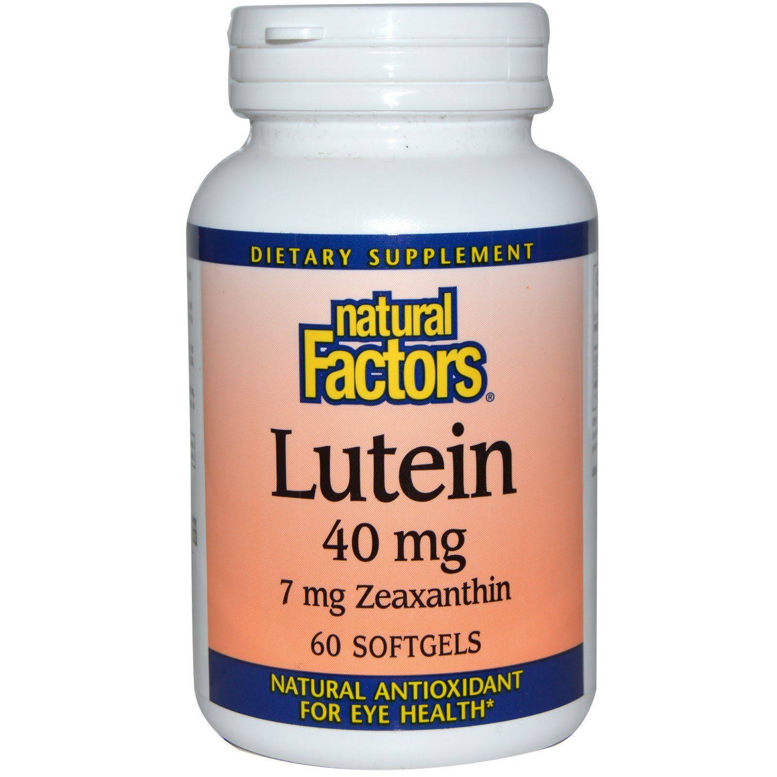 Natural Factors Lutein Softgels 40mg 60 Count