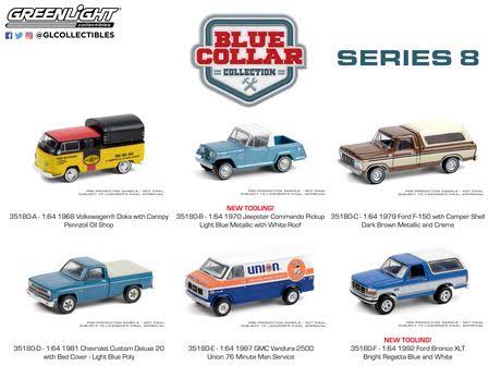 Greenlight Collectibles Greenlight 1:64 Blue Collar Die-Cast Vehicles Series 8 Multi