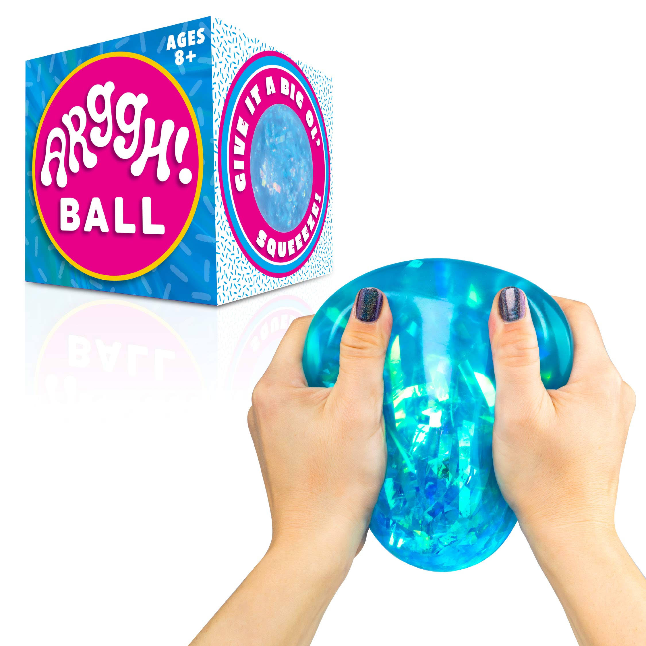 Power Your Fun Blue Glitter Fidget Ball