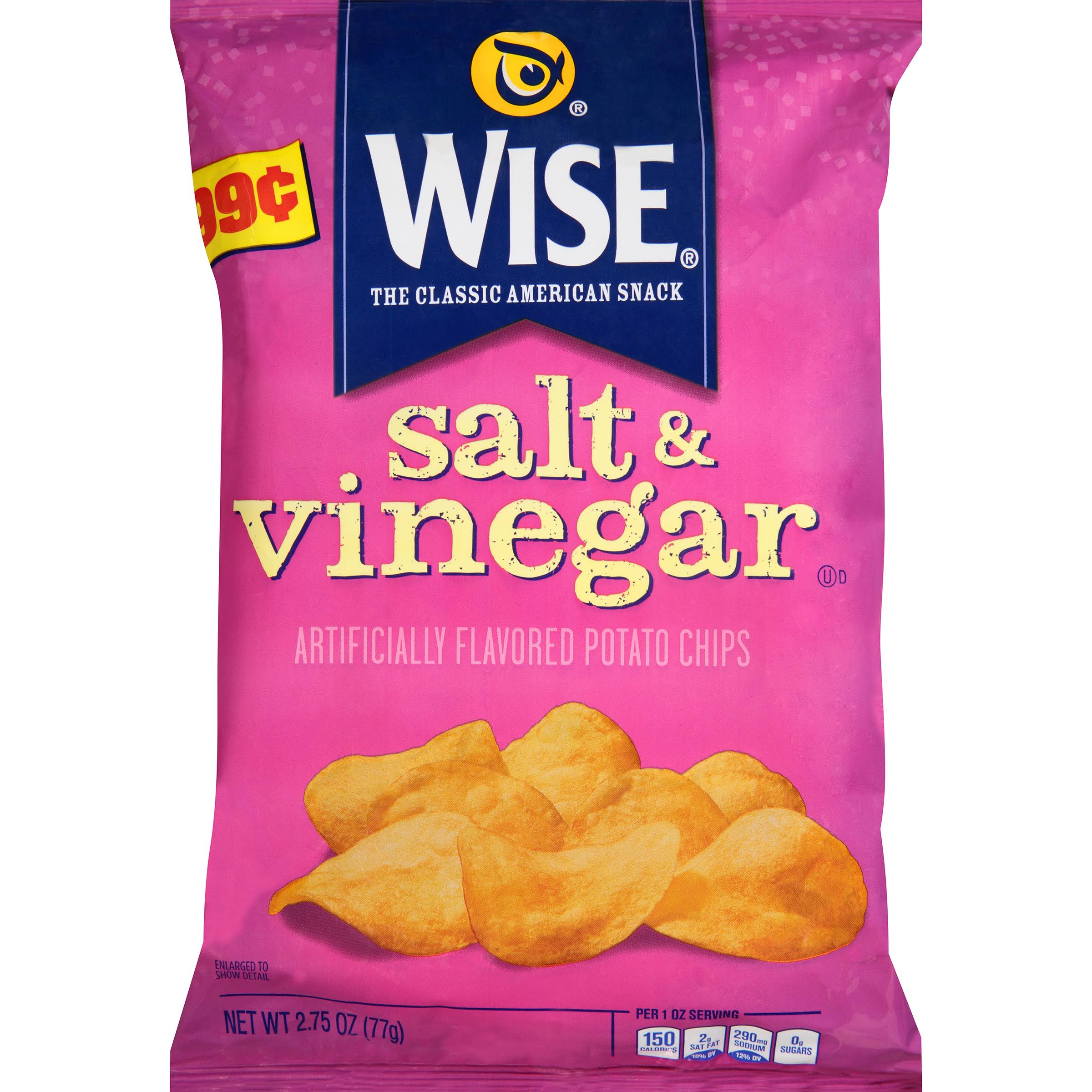 Wise Salt And Vinegar Potato Chips - 3.75oz