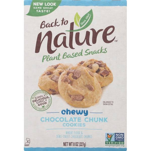 Back To Nature Cookies, Chocolate Chunk, Chewy - 8 oz